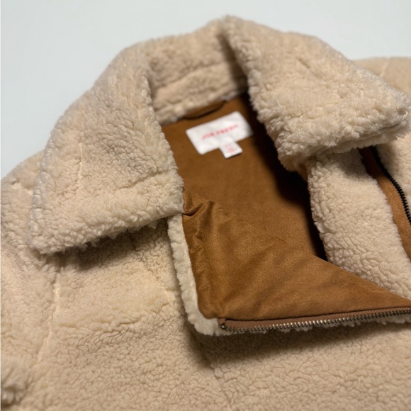 ✨Host Pick✨ 🤎🐻 Joe Fresh Women's Faux Tan Teddy Jacket Size Medium - Picture 8 of 17